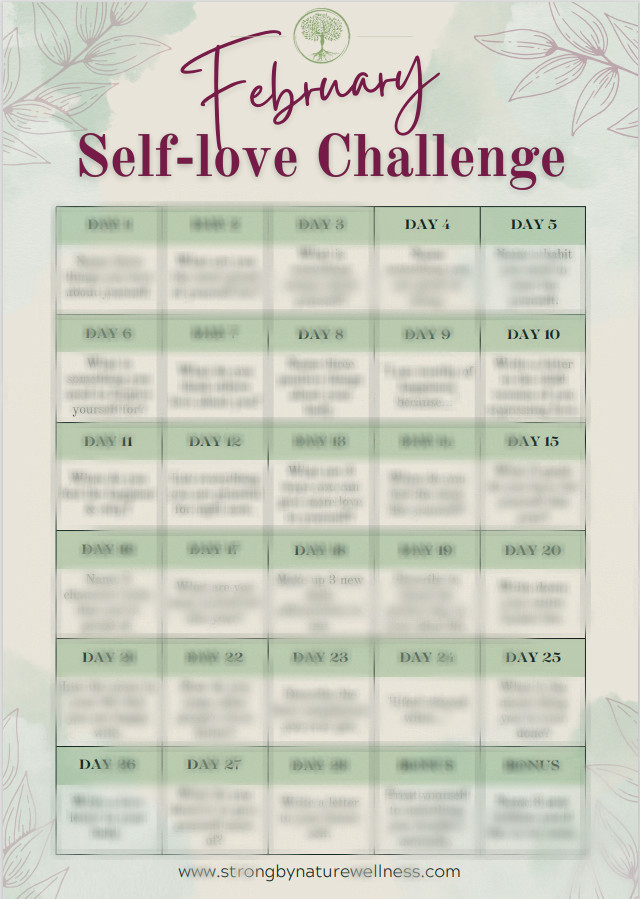February Self-Love Calendar